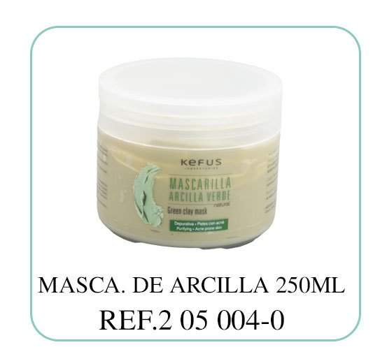 MASCARILLA DE ARCILLA VERDE NATURAL KEFUS 250 ML