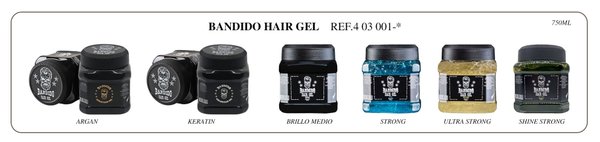BANDIDO HAIR GEL SHINE STRONG 750 ML