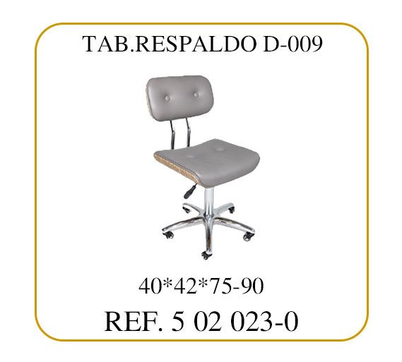TABURETE CON RESPALDO D-009