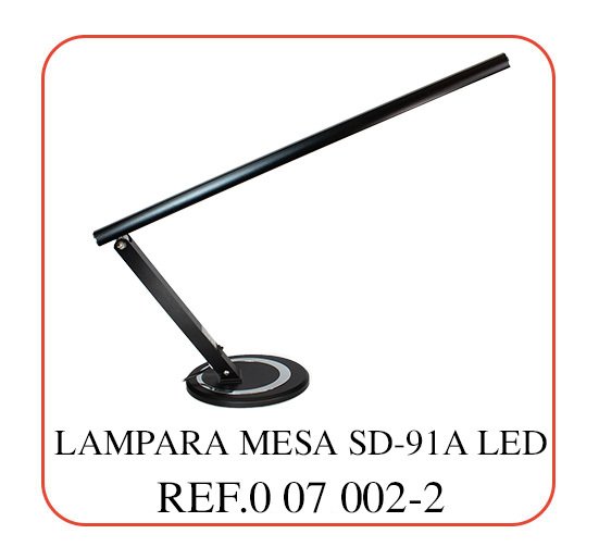 LAMPARA MESA SD-91A LED7 negro